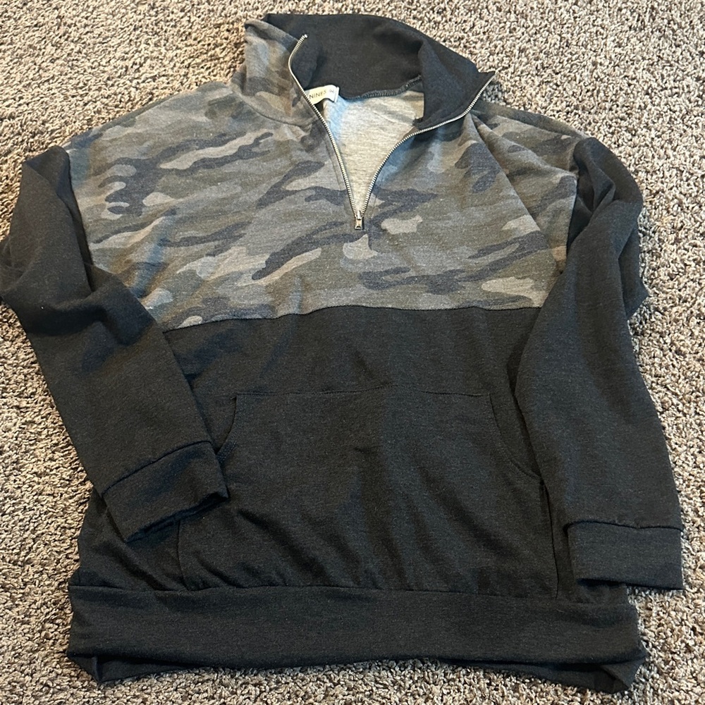 Camouflage Quarter-Zip Pullover